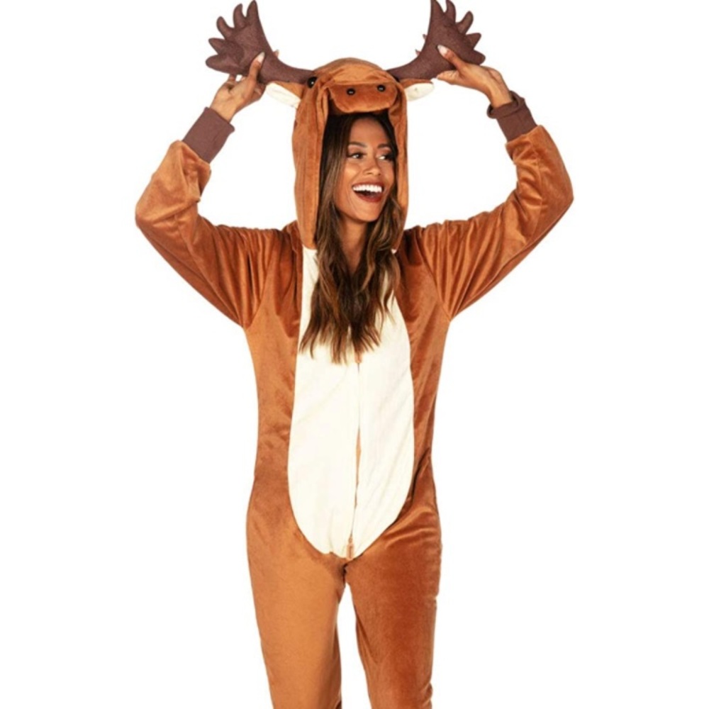 Brown moose onesie